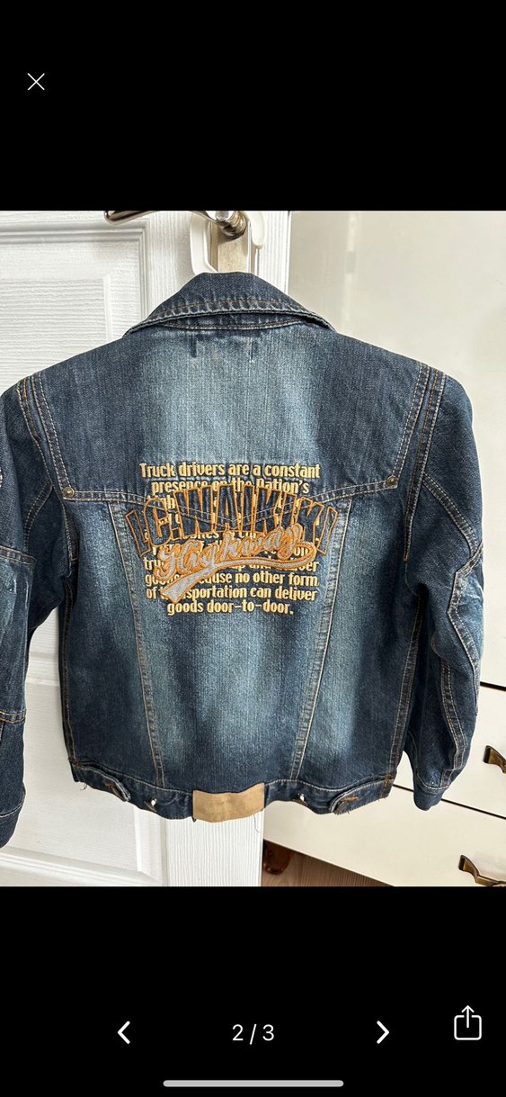 Düğmeli Lacivert Kısa Kollu Kot Ceket - Görsel 2