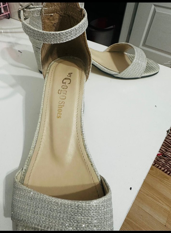 Bej Kemerli Blok Topuklu Kadın Abiye Ayakkabı - Görsel 5