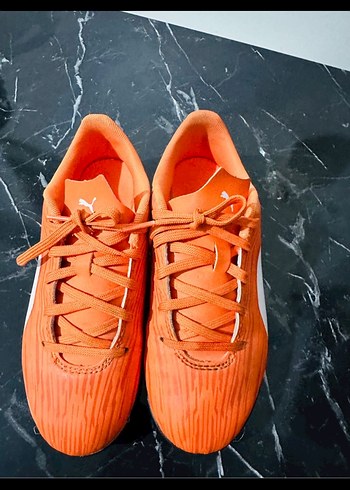 Turuncu Erkek Futbol Ayakkabısı Velcro Detaylı - Görsel 2