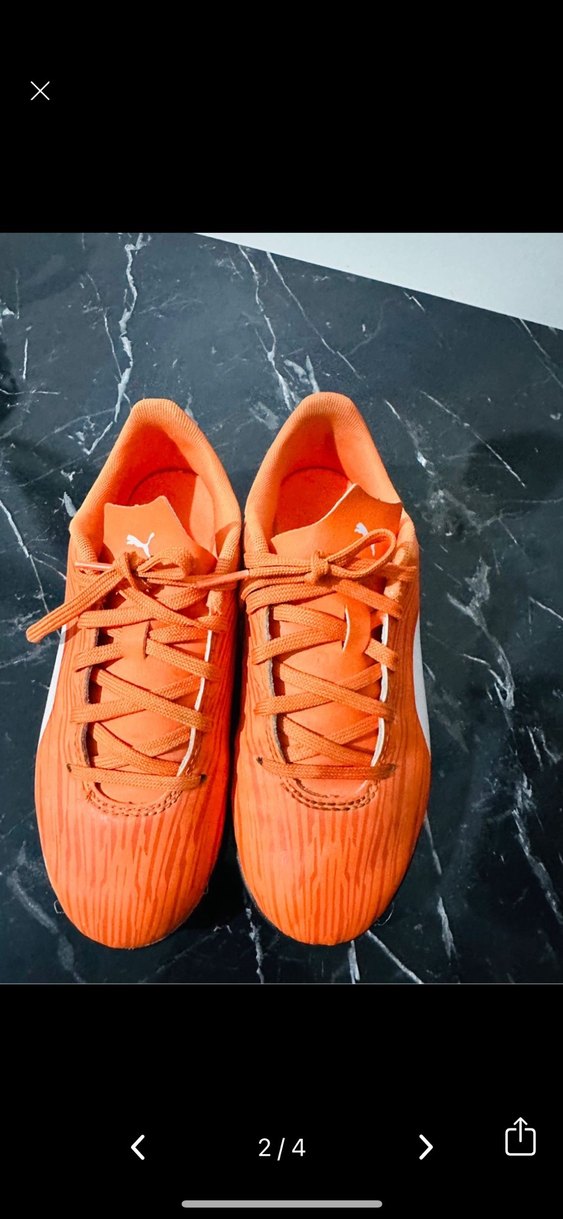 Turuncu Erkek Futbol Ayakkabısı Velcro Detaylı - Görsel 2