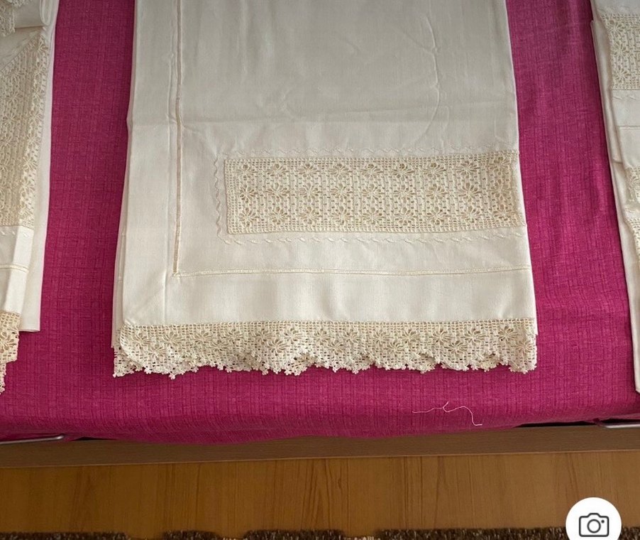 İşlemeli Beyaz Parlak karyola takımı - Görsel 2