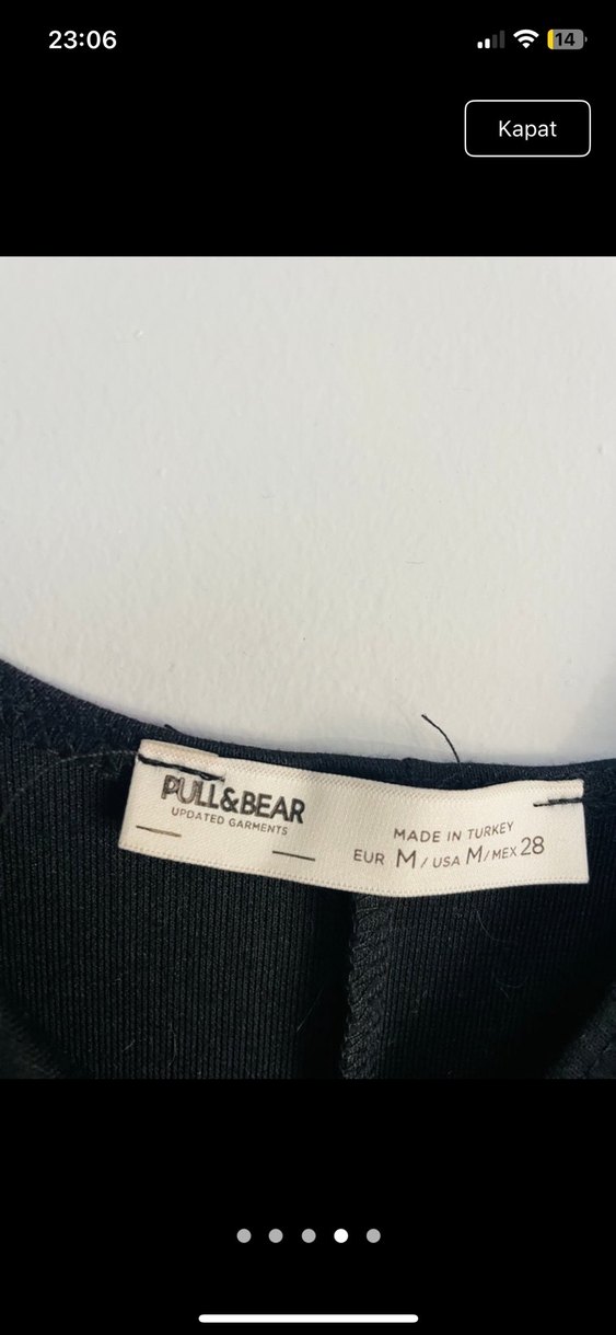 Siyah Mini Sade Elbise - Görsel 3