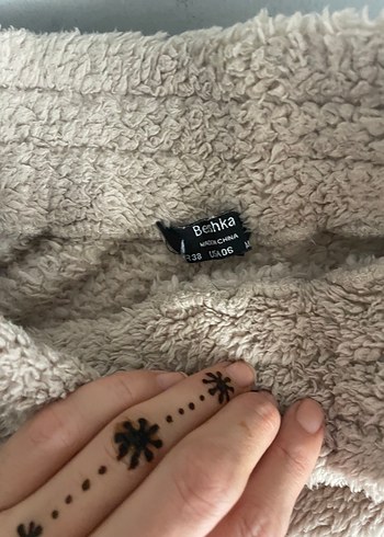 Kadın Bej Peluş Rahat Kesim Eşofman - Görsel 3