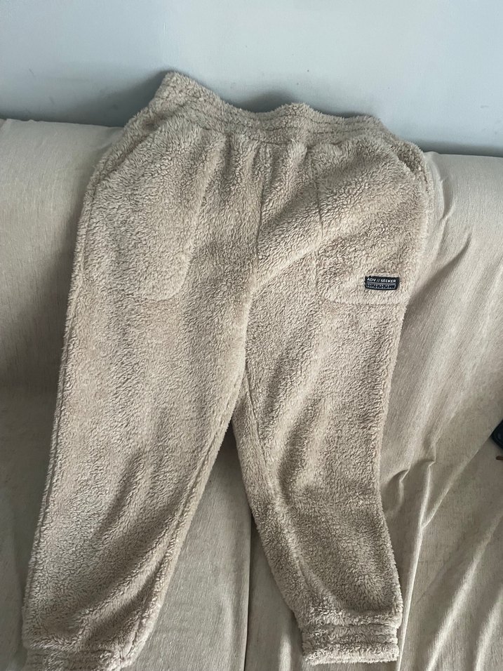 Kadın Bej Peluş Rahat Kesim Eşofman - Görsel 2