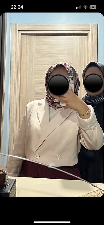 Crop ceket