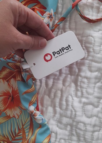 Turkuaz desenli sırtı komple açık mayo - Görsel 3