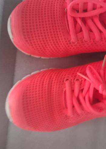 turuncu Bağcıklı Spor Kadın Sneaker - Görsel 5