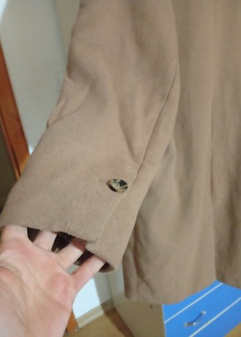 Bej Midi Kadın Kaban - Görsel 7