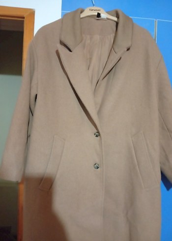 Bej Midi Kadın Kaban - Görsel 3