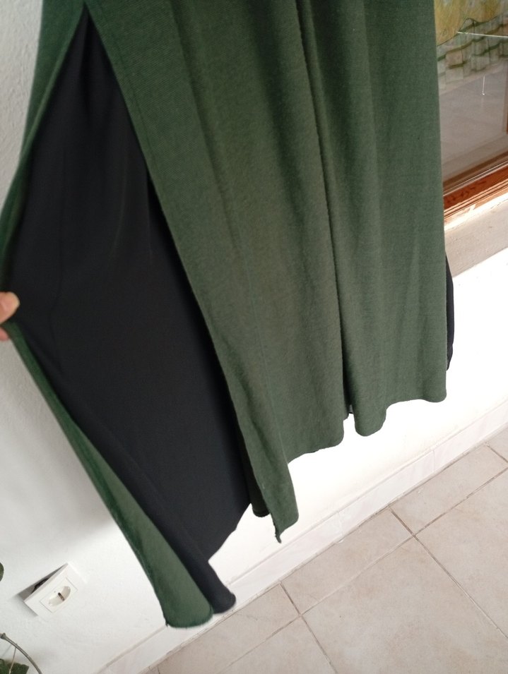 Yeşil Uzun Pardösü - Görsel 5