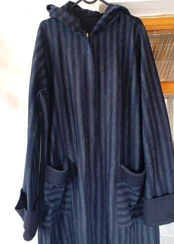 Kadın Lacivert Uzun Kaban - Görsel 2