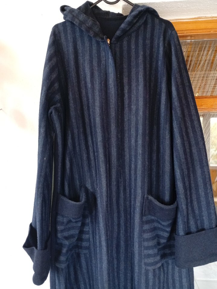 Kadın Lacivert Uzun Kaban - Görsel 2