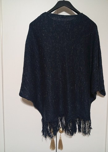 Püsküllü Siyah Bohem Kadın Kazak - Görsel 3