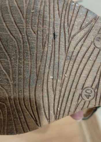 Kahverengi Desenli Kadın Dolgu Topuklu Sandalet - Görsel 6