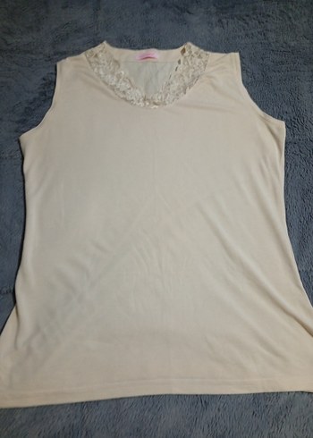 Kadın Pamuklu Beyaz Kolsuz Basic Atlet - Görsel 4