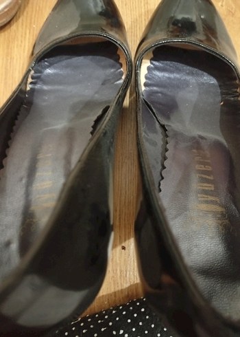 Siyah Rugan Stiletto Topuklu Kadın Ayakkabı - Görsel 3