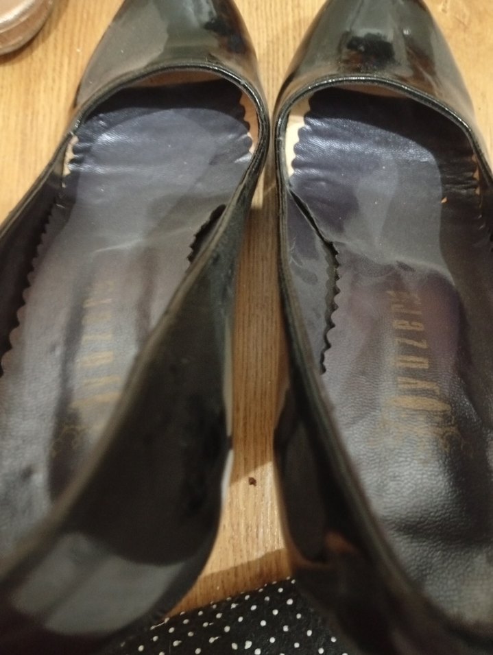 Siyah Rugan Stiletto Topuklu Kadın Ayakkabı - Görsel 3