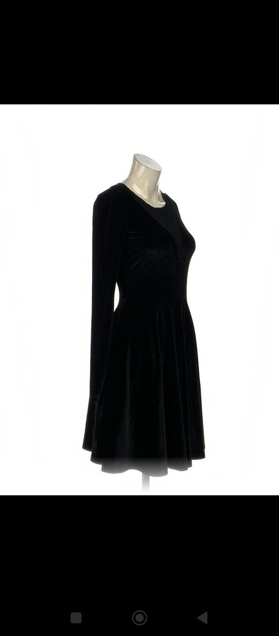 Siyah Pilili Midi Kadın Elbise - Görsel 2