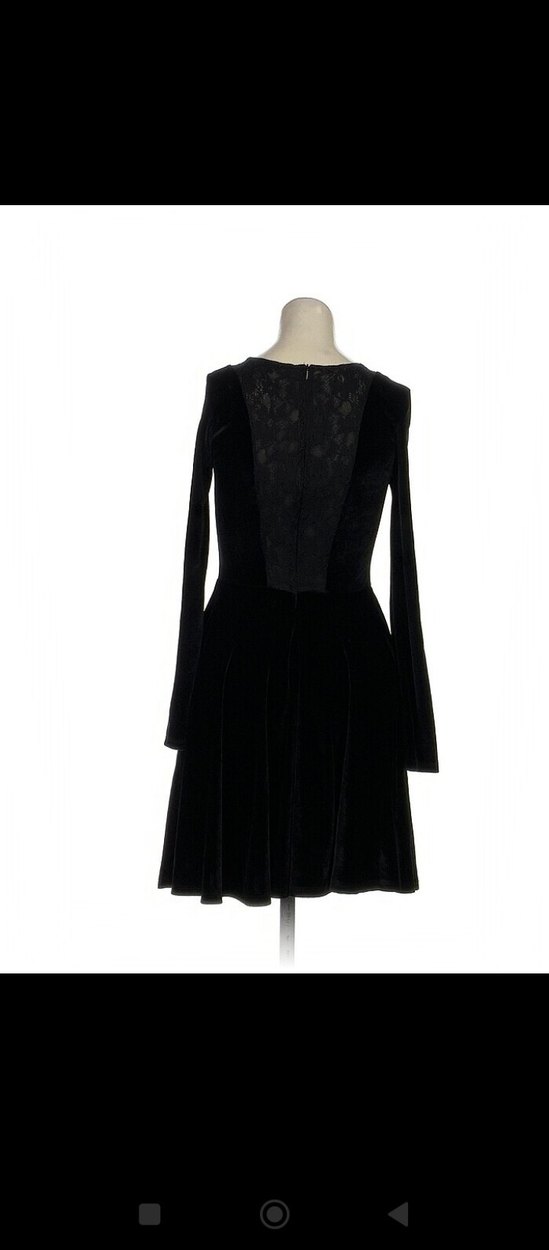 Siyah Pilili Midi Kadın Elbise - Görsel 3