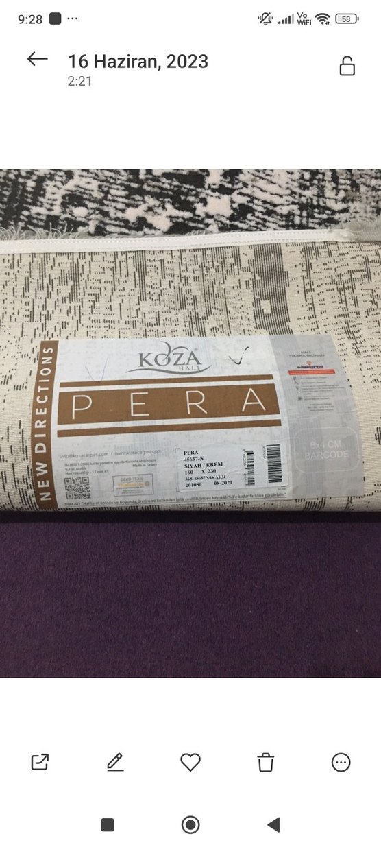 altın desenli koza halı - Görsel 5