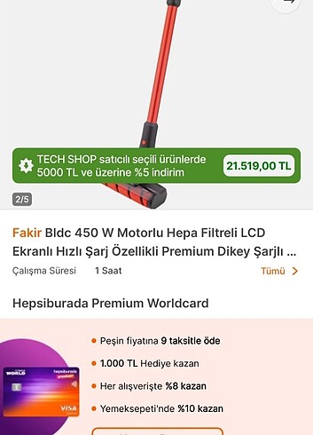 Fakir Fakir dikey şarjlı supurge