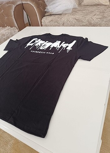 2xl Beden SİYAH Oversize Slogan Baskılı Tişört 