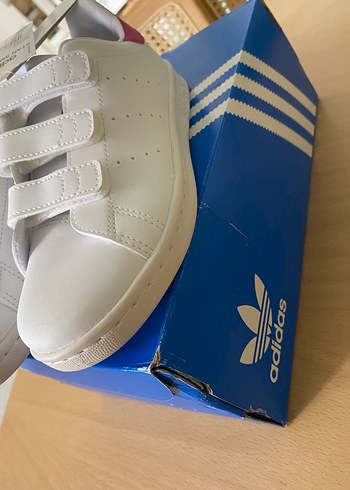 Beyaz Adidas Stan Smith Renkli Detaylı Spor Ayakkabı - Görsel 4
