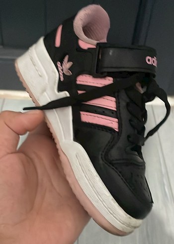Pembe Siyah Bağcıklı Yüksek Topuklu Spor Ayakkabı