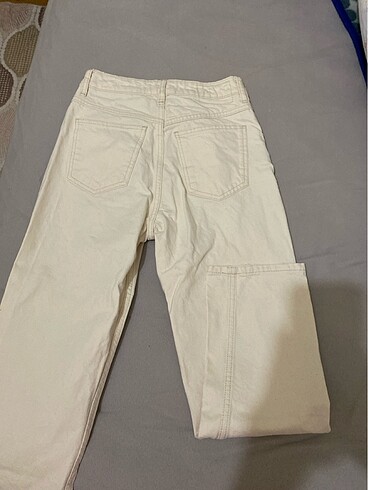 38 Beden ten rengi Renk Krem mom kot pantolon