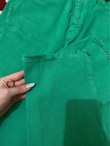 36 Beden yeşil Renk Mom jeeen pantolon kot yeşil