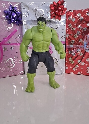  Beden Renk 15 cm ışıklı 5 EFSANE KAHRAMAN (Thanos Hulk Spiderman Ironman 