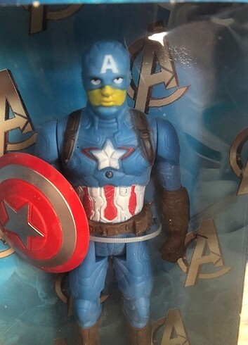  Beden Renk KAPTAN AMERİKA VE HULK IŞIKLI 17 cm( 2 KAHRAMAN BİRARADA)
