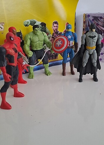 HULK SPIDERMAN BATMAN IRONM KAPTAN AMERİKA