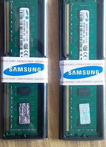 SIFIR KUTUSUNDA 2 ADET SAMSUNG 8 GB DDR3 RAM 