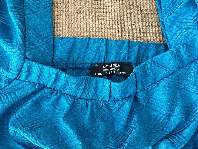 s Beden Mavi kısa crop