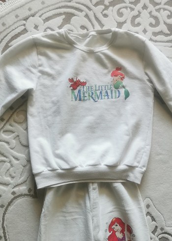 Nakışlı Beyaz Kız Çocuk Eşofman Takımı - Görsel 3