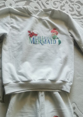 Nakışlı Beyaz Kız Çocuk Eşofman Takımı - Görsel 4