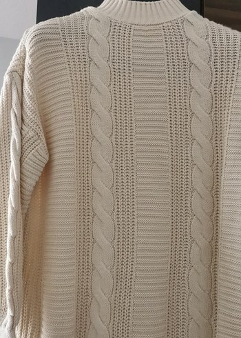 Bohem Tarz bej Triko Boğazlı Kadın Kazak - Görsel 2