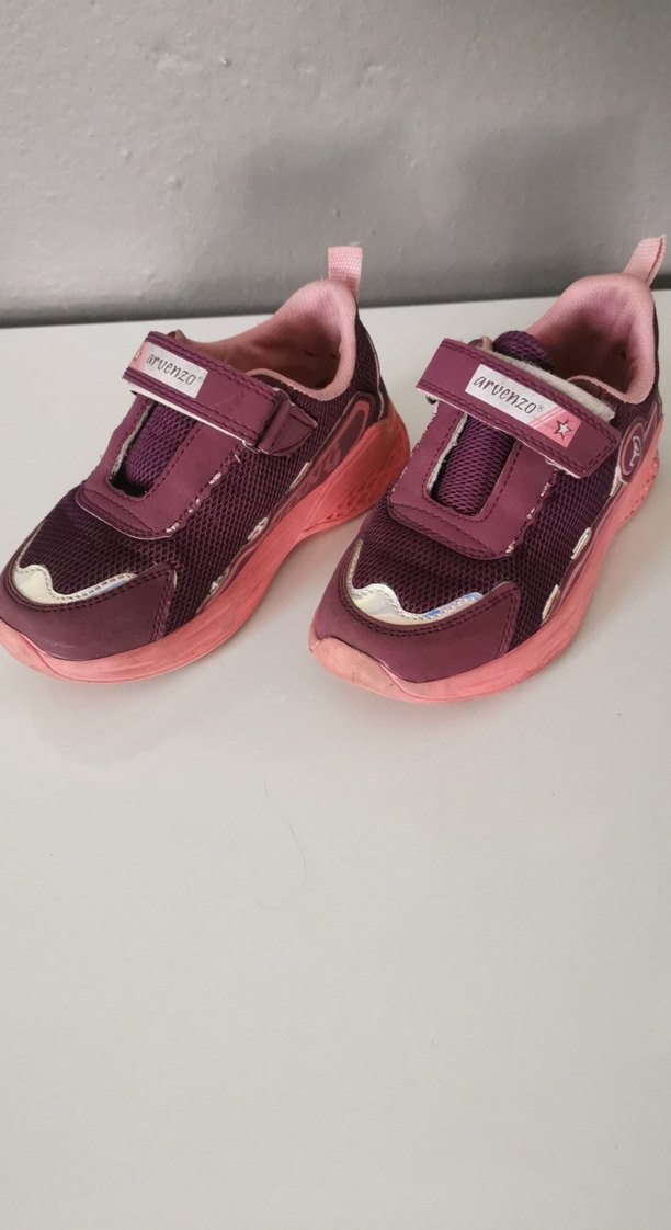 Mor Kız Çocuk Spor Ayakkabı Velcro - Görsel 2