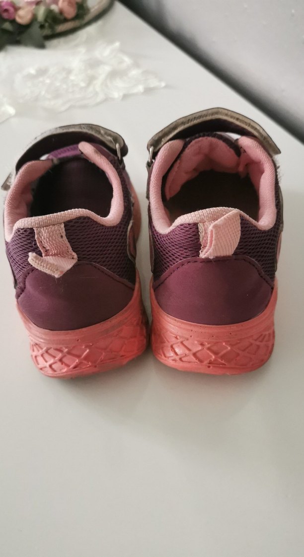 Mor Kız Çocuk Spor Ayakkabı Velcro - Görsel 3