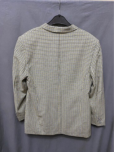 44 Beden Vintage kareli kumaş ceket