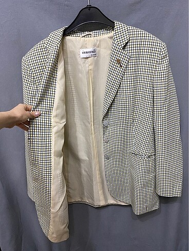 Diğer Vintage kareli kumaş ceket