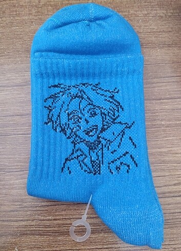 Penti Mavi renk desenli çorap 