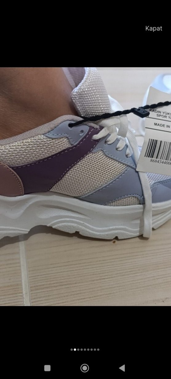 Kadın Çok Renkli Bağcıklı Spor Ayakkabı - Görsel 3