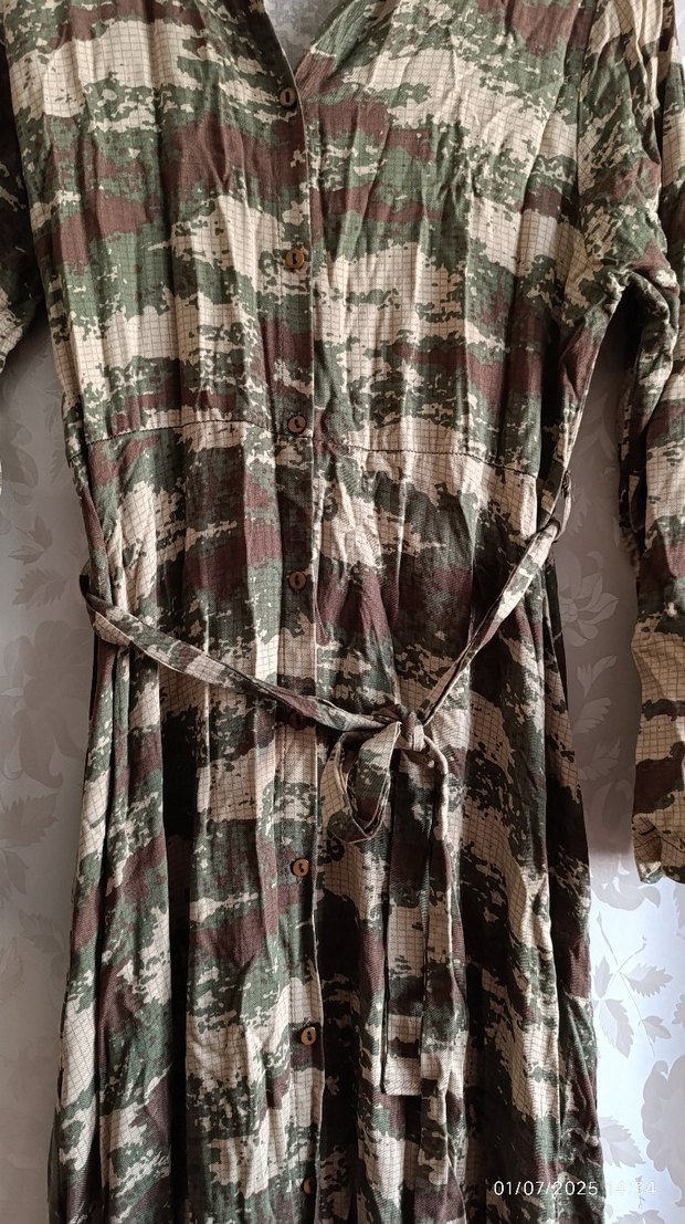 Uzun Keten Elbise - Görsel 3