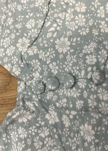 Mavi Çiçek Desenli Bohem Mini takım - Görsel 3