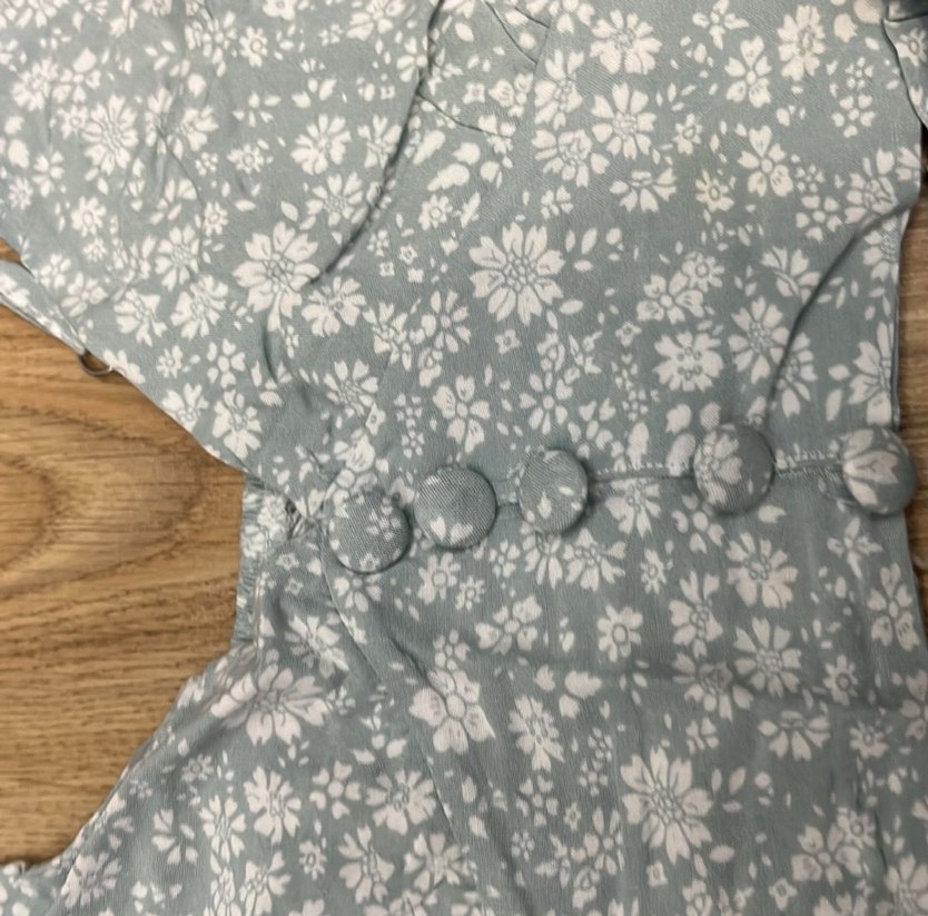 Mavi Çiçek Desenli Bohem Mini takım - Görsel 3