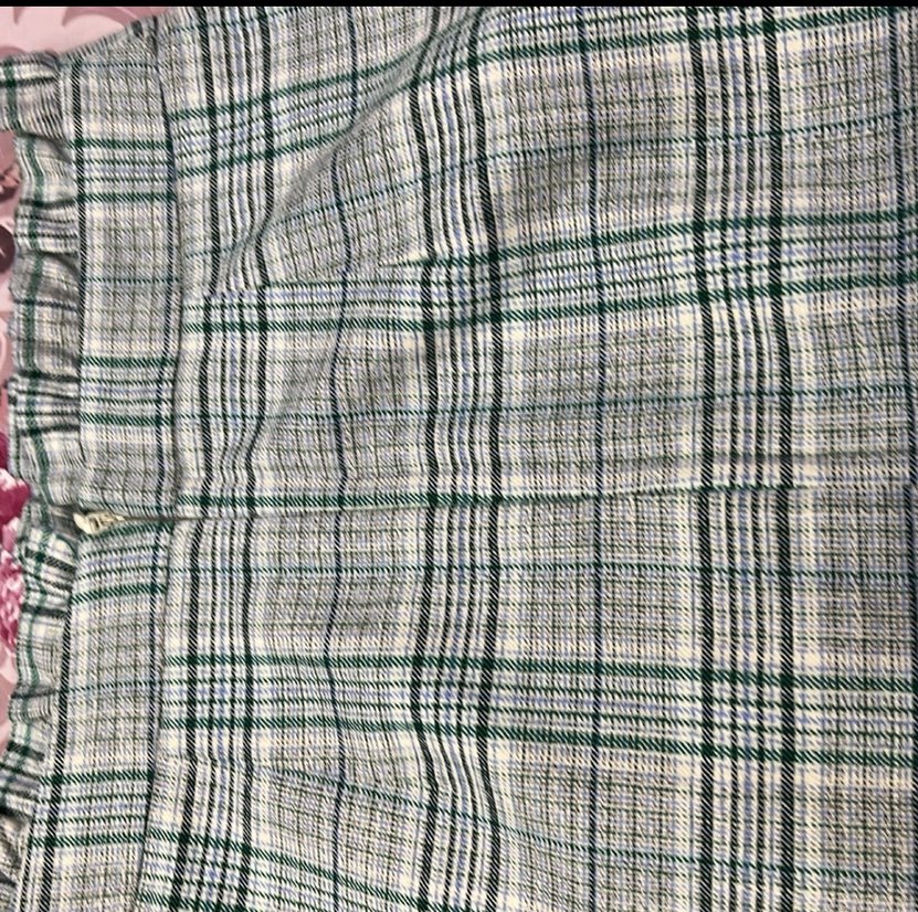 Yeşil Düğmeli Ekose Etek - Görsel 5