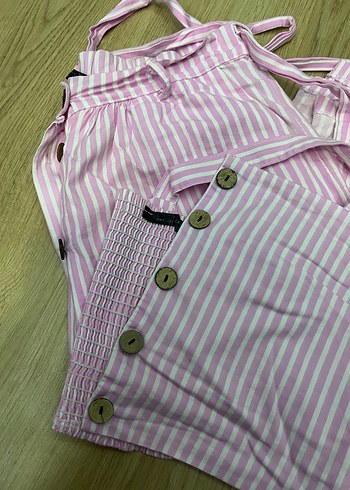 Pembe Askılı Midi takım - Görsel 5