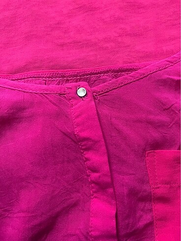 Bershka Fuşya gömlek - Görsel 3